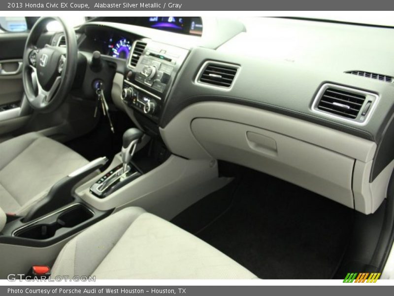 Alabaster Silver Metallic / Gray 2013 Honda Civic EX Coupe