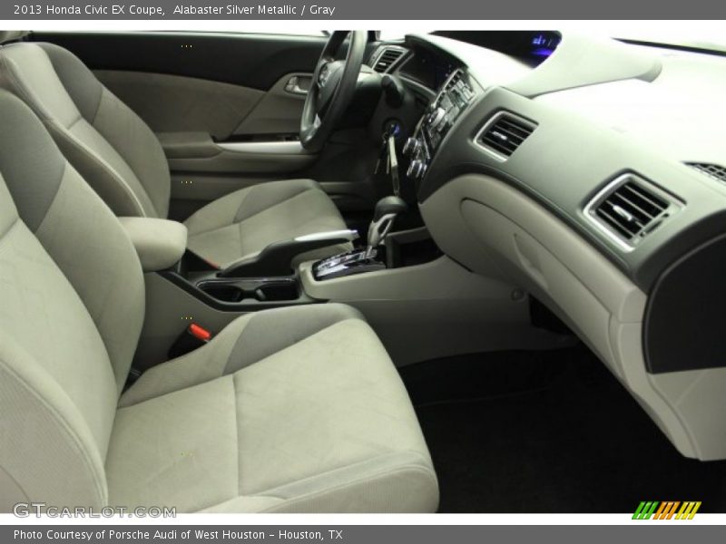 Alabaster Silver Metallic / Gray 2013 Honda Civic EX Coupe