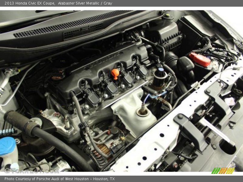 Alabaster Silver Metallic / Gray 2013 Honda Civic EX Coupe