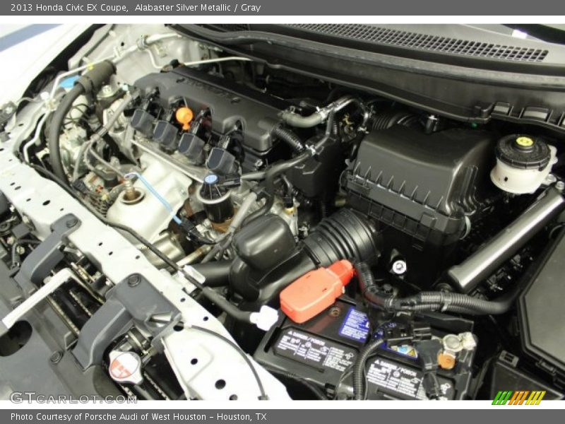 Alabaster Silver Metallic / Gray 2013 Honda Civic EX Coupe