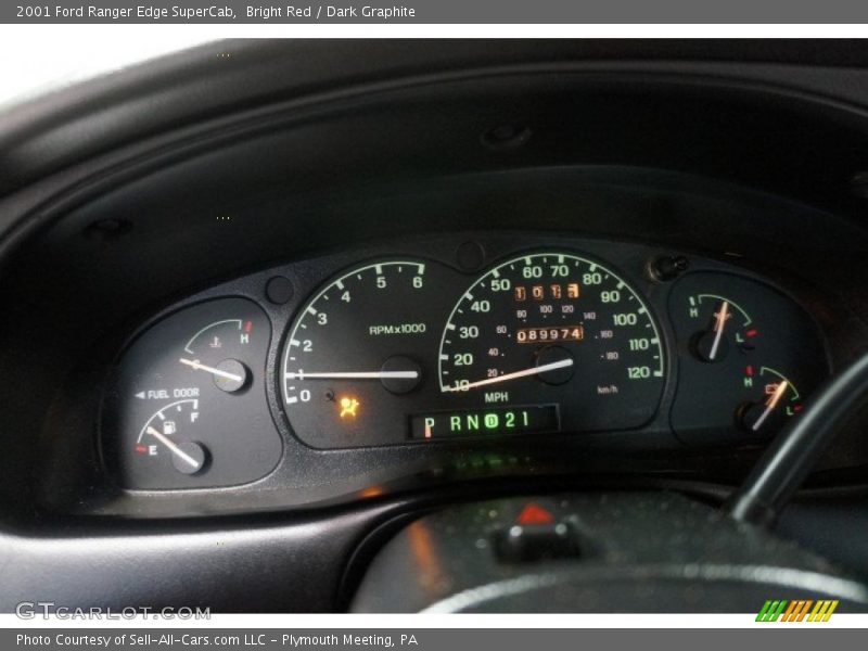 Bright Red / Dark Graphite 2001 Ford Ranger Edge SuperCab