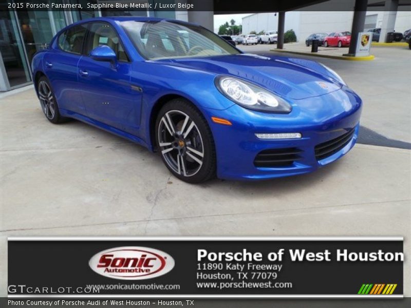 Sapphire Blue Metallic / Luxor Beige 2015 Porsche Panamera