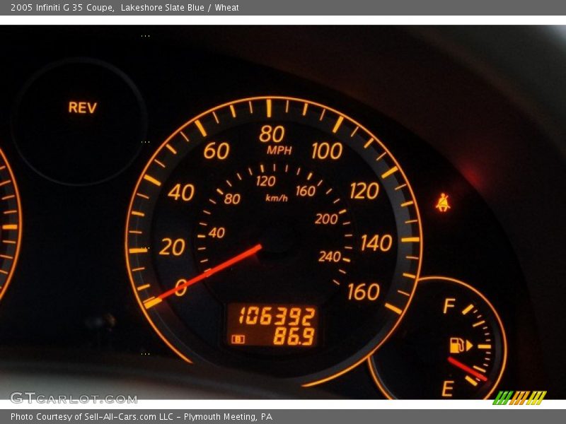 Lakeshore Slate Blue / Wheat 2005 Infiniti G 35 Coupe