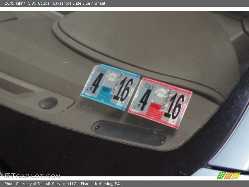 Lakeshore Slate Blue / Wheat 2005 Infiniti G 35 Coupe