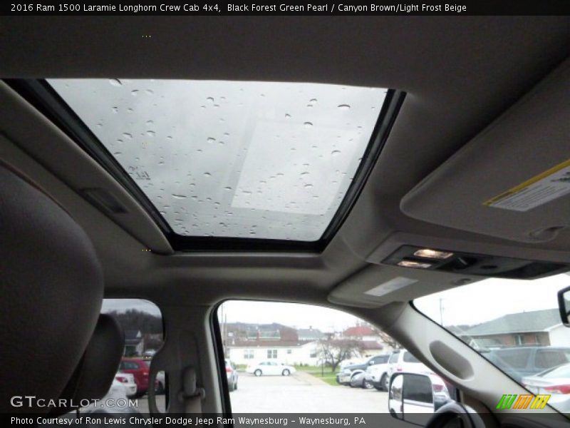Black Forest Green Pearl / Canyon Brown/Light Frost Beige 2016 Ram 1500 Laramie Longhorn Crew Cab 4x4