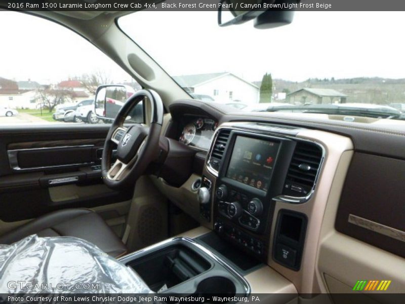 Black Forest Green Pearl / Canyon Brown/Light Frost Beige 2016 Ram 1500 Laramie Longhorn Crew Cab 4x4