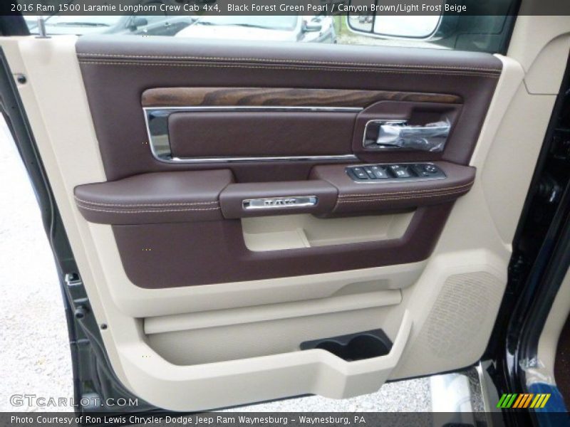 Black Forest Green Pearl / Canyon Brown/Light Frost Beige 2016 Ram 1500 Laramie Longhorn Crew Cab 4x4