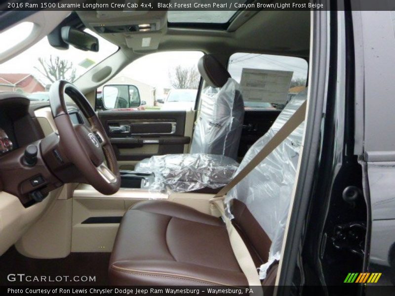 Black Forest Green Pearl / Canyon Brown/Light Frost Beige 2016 Ram 1500 Laramie Longhorn Crew Cab 4x4