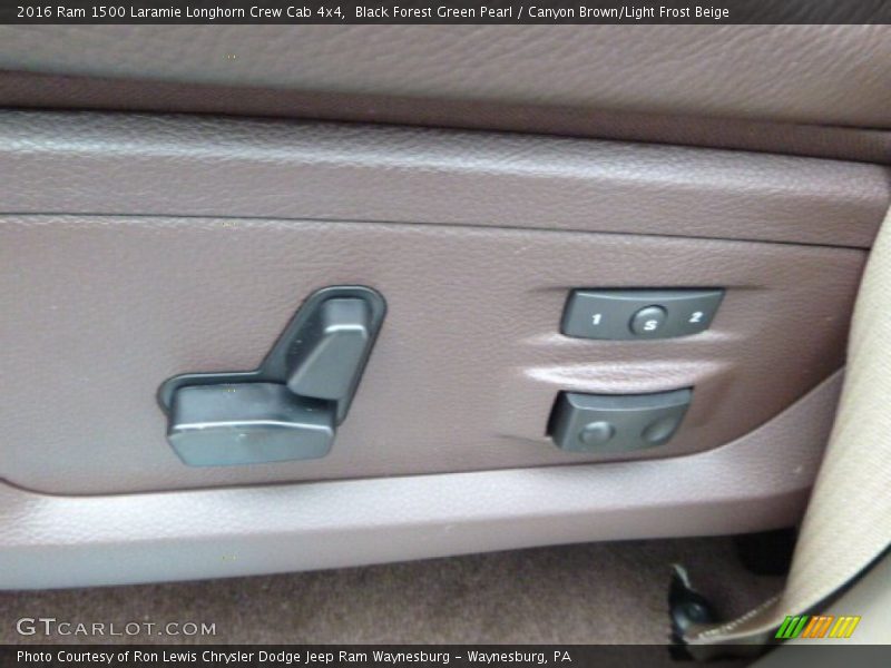 Black Forest Green Pearl / Canyon Brown/Light Frost Beige 2016 Ram 1500 Laramie Longhorn Crew Cab 4x4