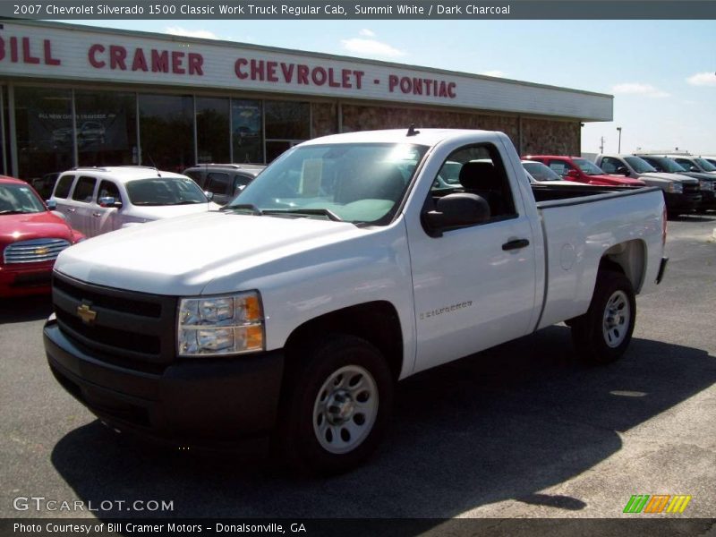 Summit White / Dark Charcoal 2007 Chevrolet Silverado 1500 Classic Work Truck Regular Cab