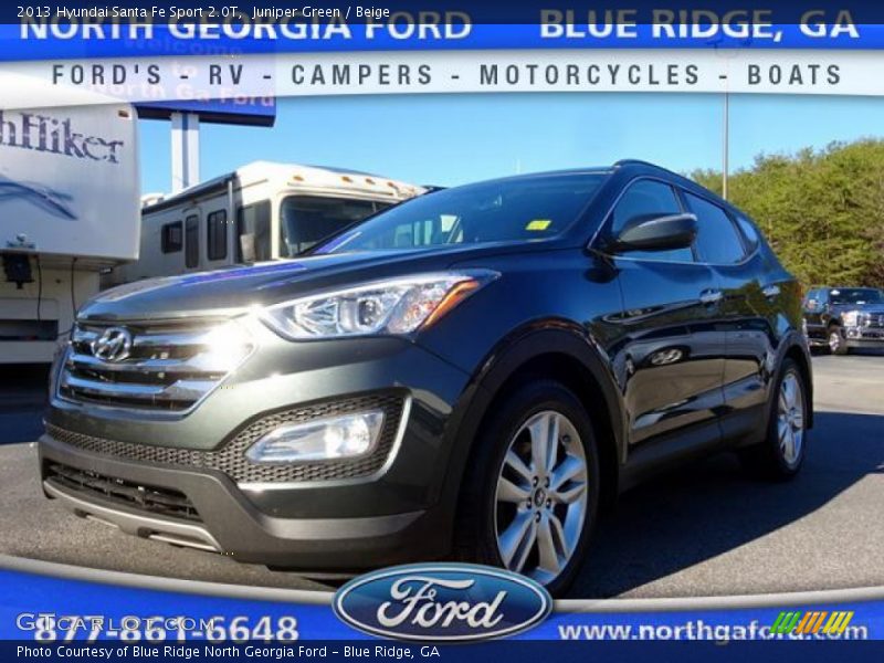 Juniper Green / Beige 2013 Hyundai Santa Fe Sport 2.0T