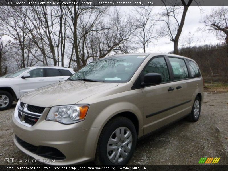 Cashmere/Sandstone Pearl / Black 2016 Dodge Grand Caravan American Value Package