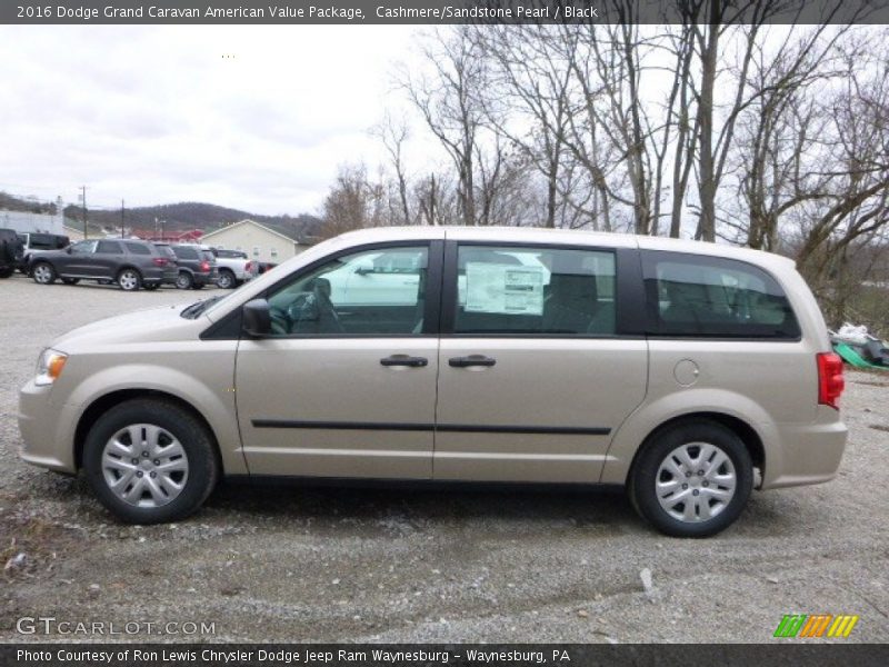 Cashmere/Sandstone Pearl / Black 2016 Dodge Grand Caravan American Value Package
