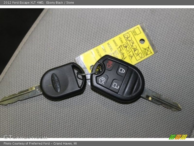 Ebony Black / Stone 2012 Ford Escape XLT 4WD