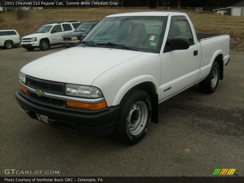 Summit White / Medium Gray 2001 Chevrolet S10 Regular Cab