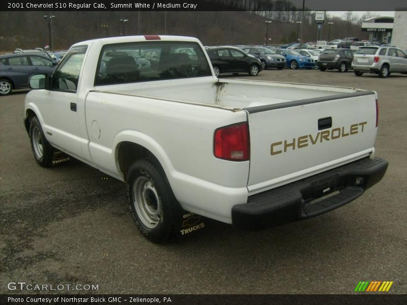 Summit White / Medium Gray 2001 Chevrolet S10 Regular Cab