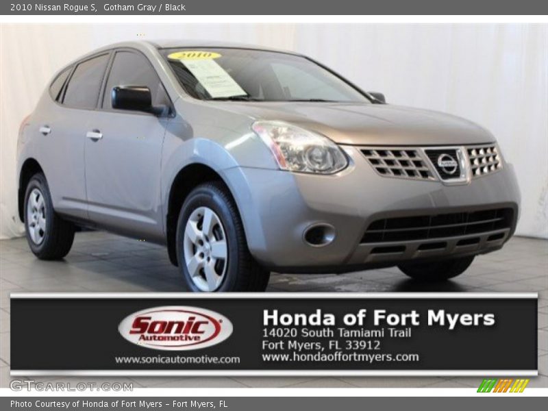 Gotham Gray / Black 2010 Nissan Rogue S