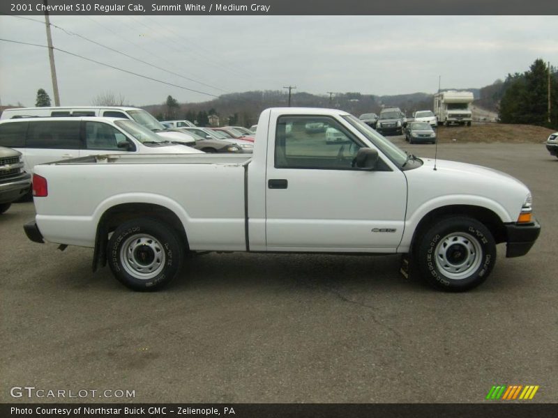 Summit White / Medium Gray 2001 Chevrolet S10 Regular Cab