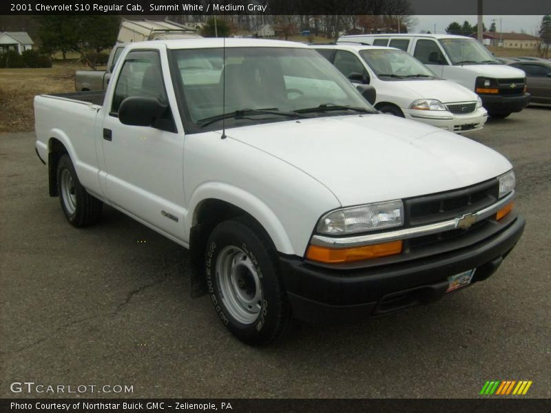 Summit White / Medium Gray 2001 Chevrolet S10 Regular Cab