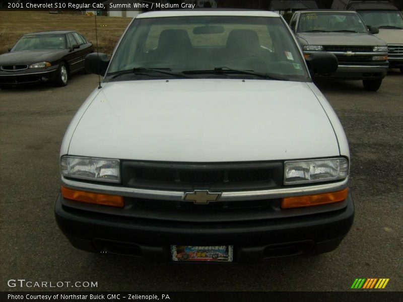 Summit White / Medium Gray 2001 Chevrolet S10 Regular Cab