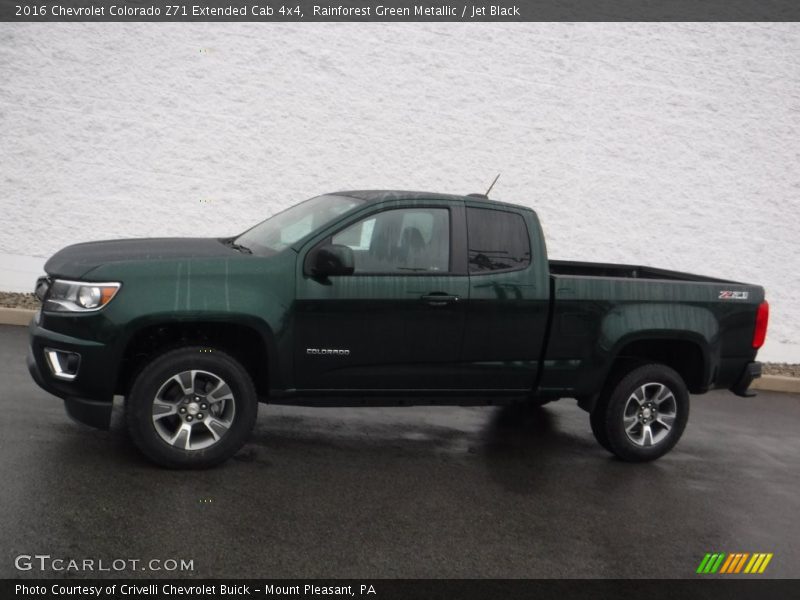  2016 Colorado Z71 Extended Cab 4x4 Rainforest Green Metallic