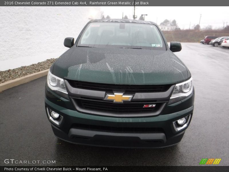 Rainforest Green Metallic / Jet Black 2016 Chevrolet Colorado Z71 Extended Cab 4x4
