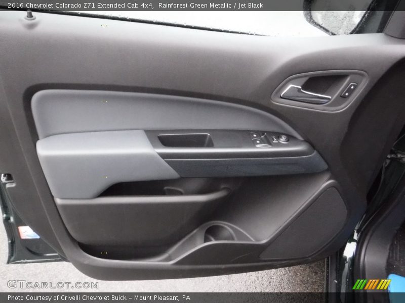 Rainforest Green Metallic / Jet Black 2016 Chevrolet Colorado Z71 Extended Cab 4x4