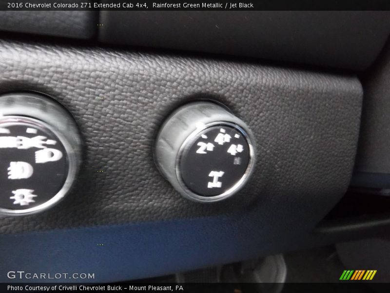 Rainforest Green Metallic / Jet Black 2016 Chevrolet Colorado Z71 Extended Cab 4x4