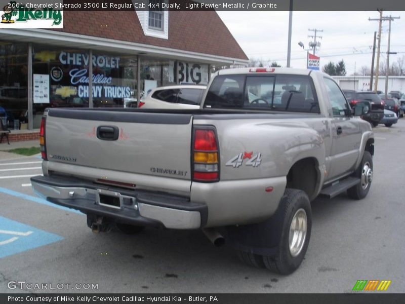 Light Pewter Metallic / Graphite 2001 Chevrolet Silverado 3500 LS Regular Cab 4x4 Dually
