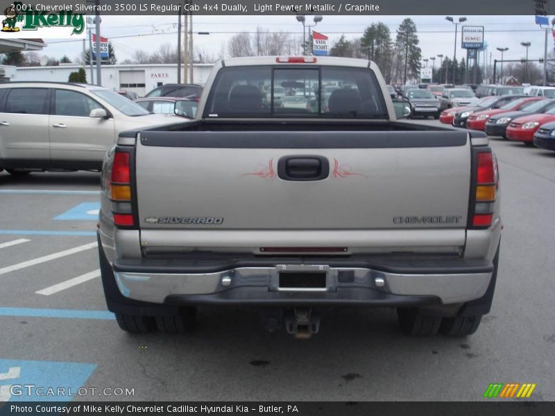 Light Pewter Metallic / Graphite 2001 Chevrolet Silverado 3500 LS Regular Cab 4x4 Dually