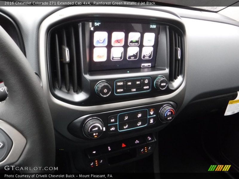 Rainforest Green Metallic / Jet Black 2016 Chevrolet Colorado Z71 Extended Cab 4x4