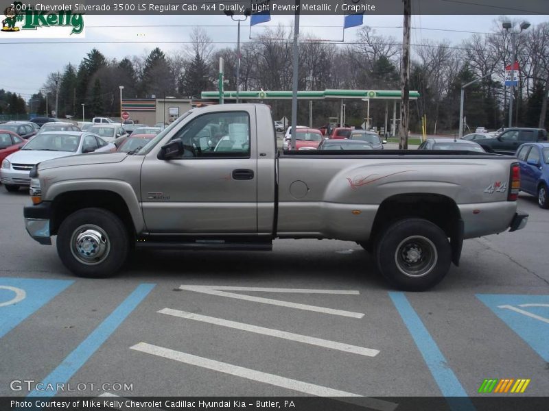 Light Pewter Metallic / Graphite 2001 Chevrolet Silverado 3500 LS Regular Cab 4x4 Dually