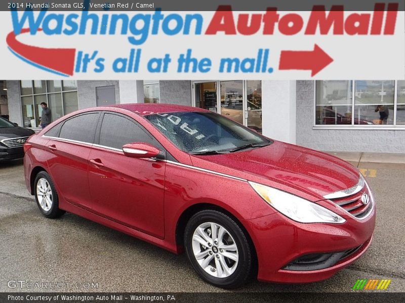 Venetian Red / Camel 2014 Hyundai Sonata GLS