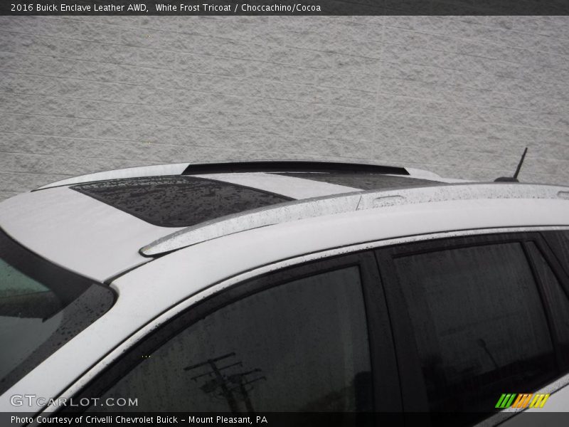 White Frost Tricoat / Choccachino/Cocoa 2016 Buick Enclave Leather AWD