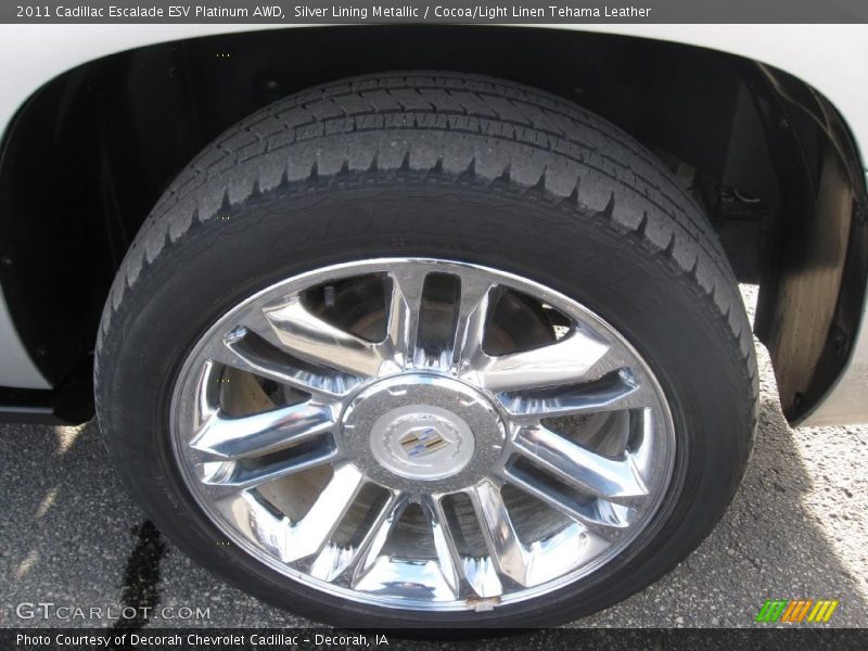 Silver Lining Metallic / Cocoa/Light Linen Tehama Leather 2011 Cadillac Escalade ESV Platinum AWD