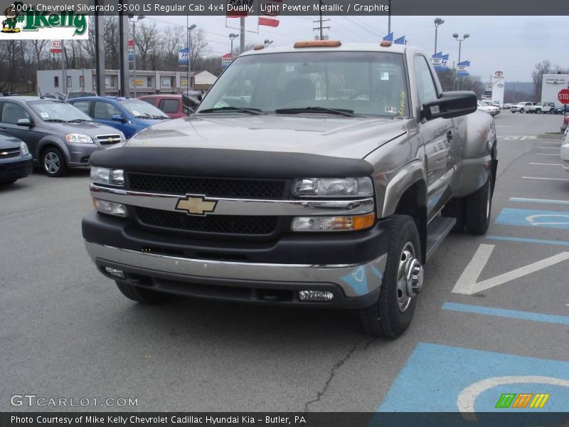 Light Pewter Metallic / Graphite 2001 Chevrolet Silverado 3500 LS Regular Cab 4x4 Dually