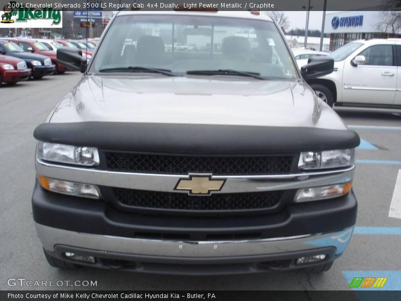 Light Pewter Metallic / Graphite 2001 Chevrolet Silverado 3500 LS Regular Cab 4x4 Dually