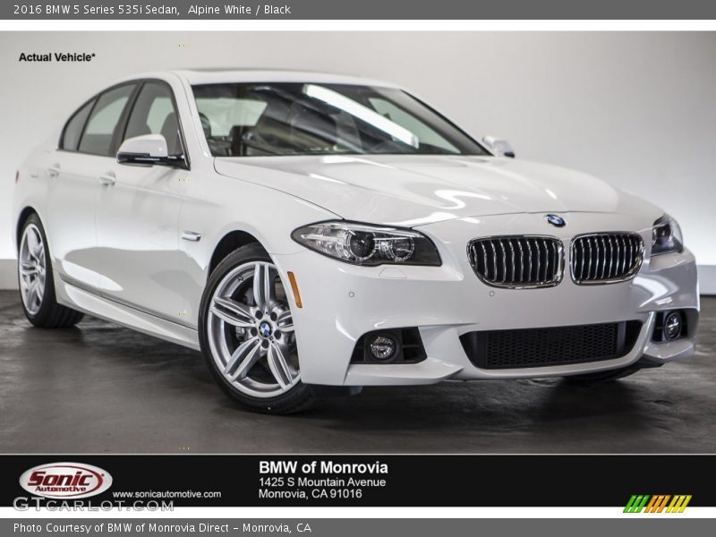 Alpine White / Black 2016 BMW 5 Series 535i Sedan