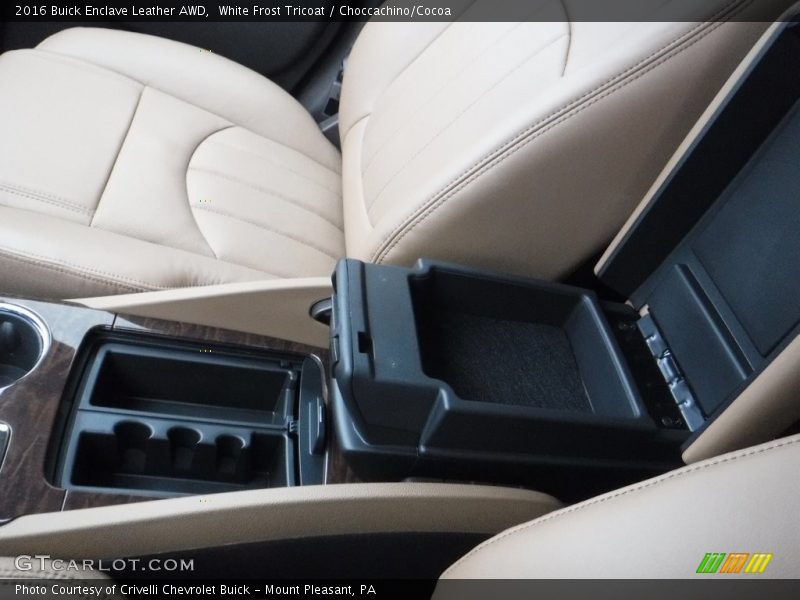 White Frost Tricoat / Choccachino/Cocoa 2016 Buick Enclave Leather AWD