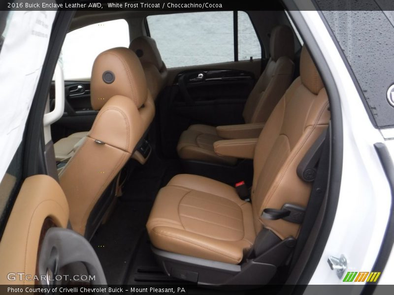White Frost Tricoat / Choccachino/Cocoa 2016 Buick Enclave Leather AWD