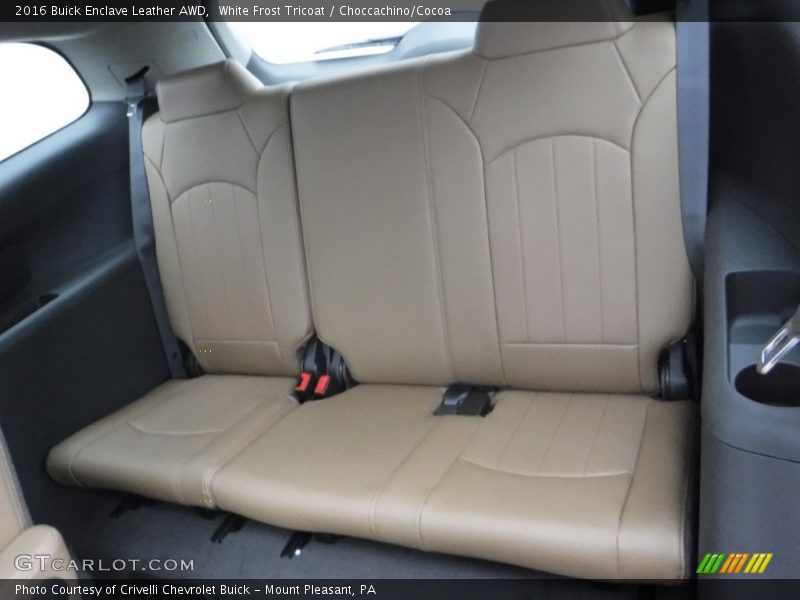 White Frost Tricoat / Choccachino/Cocoa 2016 Buick Enclave Leather AWD