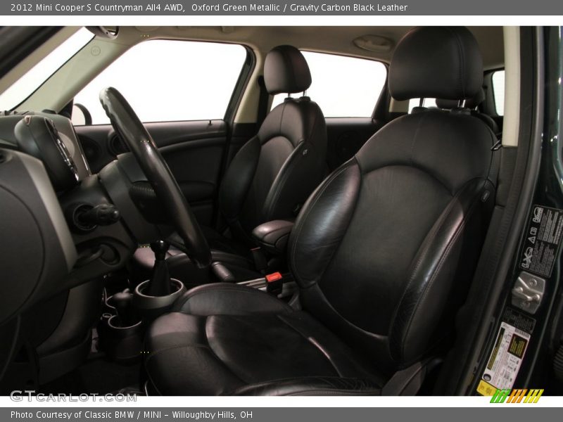 Oxford Green Metallic / Gravity Carbon Black Leather 2012 Mini Cooper S Countryman All4 AWD