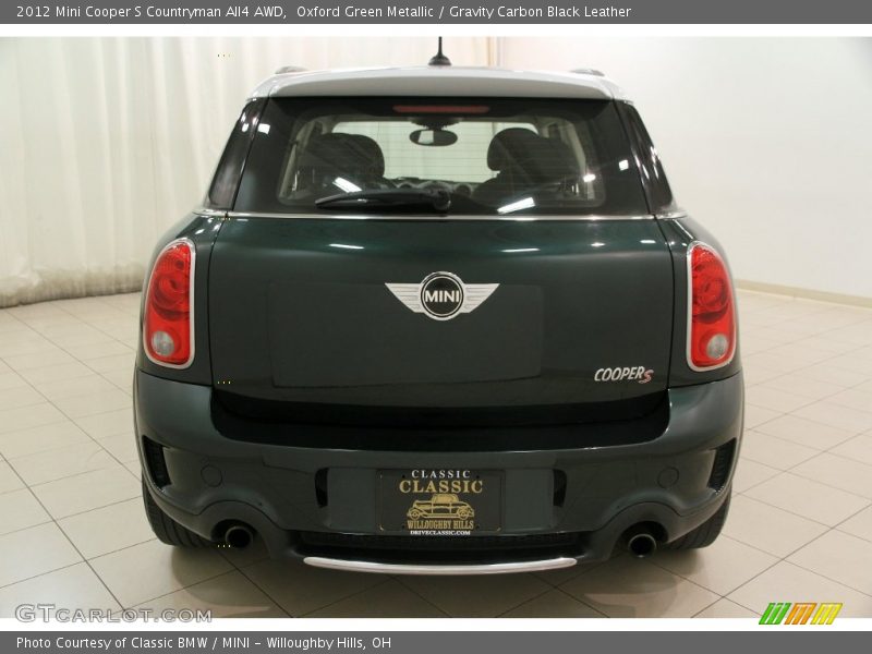Oxford Green Metallic / Gravity Carbon Black Leather 2012 Mini Cooper S Countryman All4 AWD
