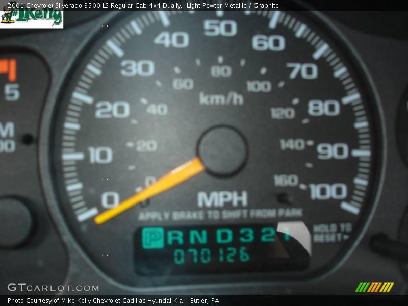 Light Pewter Metallic / Graphite 2001 Chevrolet Silverado 3500 LS Regular Cab 4x4 Dually