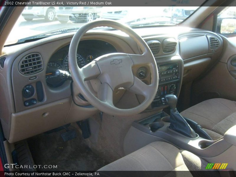 Victory Red / Medium Oak 2002 Chevrolet TrailBlazer LS 4x4
