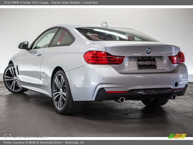 Glacier Silver Metallic / Coral Red 2016 BMW 4 Series 435i Coupe