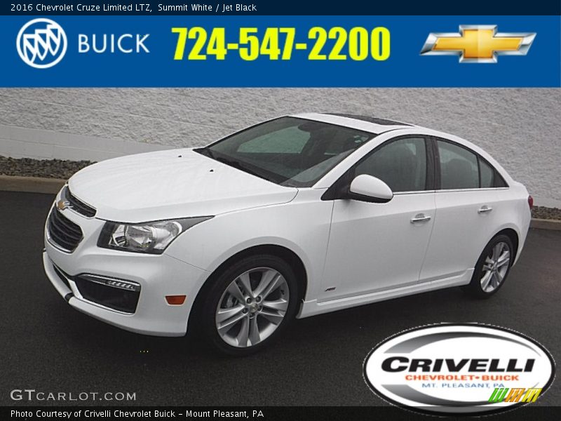 Summit White / Jet Black 2016 Chevrolet Cruze Limited LTZ