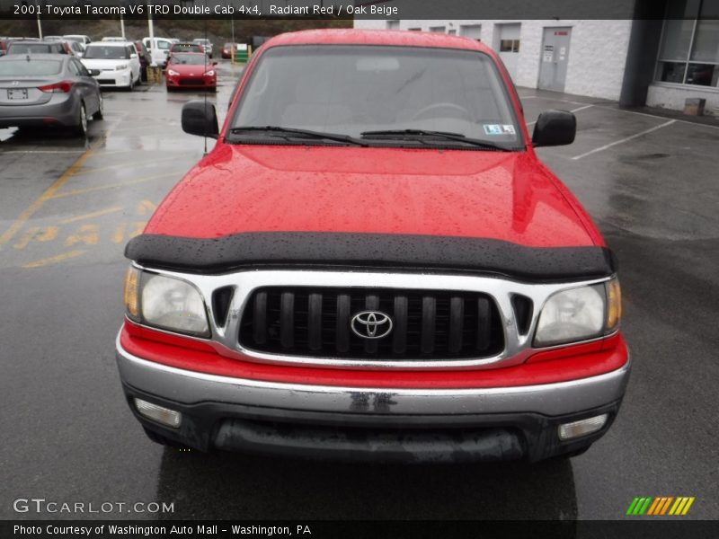 Radiant Red / Oak Beige 2001 Toyota Tacoma V6 TRD Double Cab 4x4