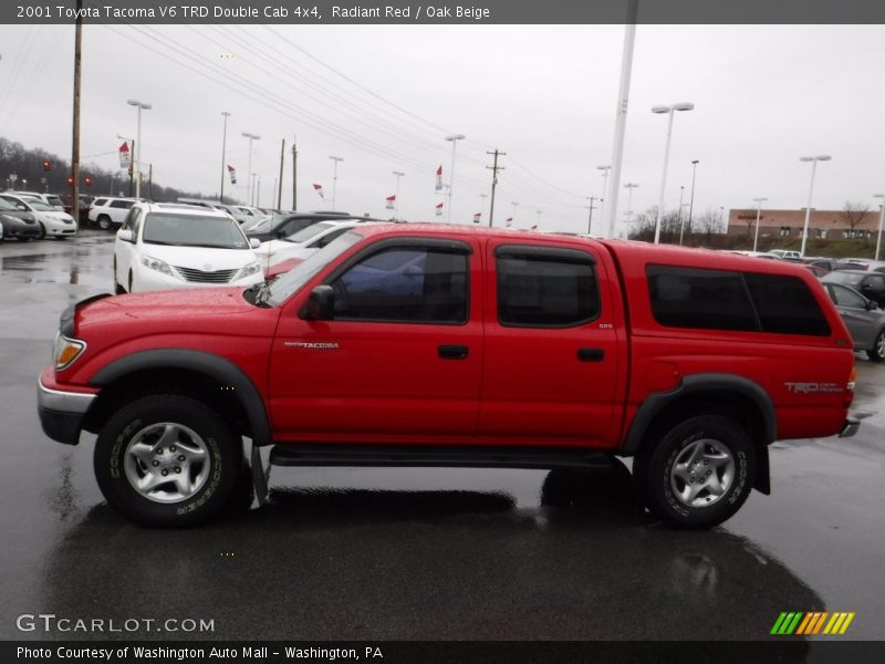 Radiant Red / Oak Beige 2001 Toyota Tacoma V6 TRD Double Cab 4x4