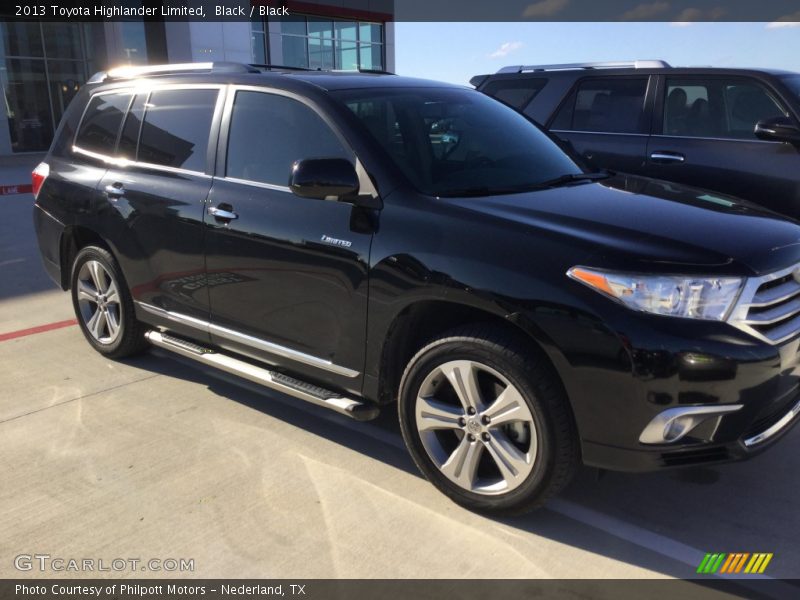Black / Black 2013 Toyota Highlander Limited